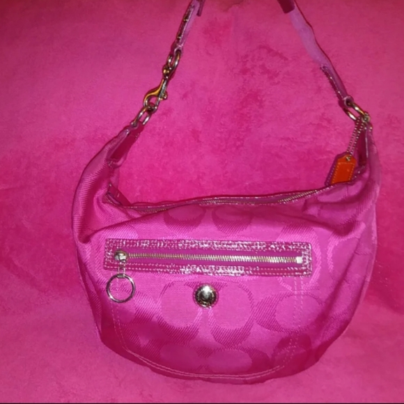 Coach hot pink Hobo - Picture 1 of 5